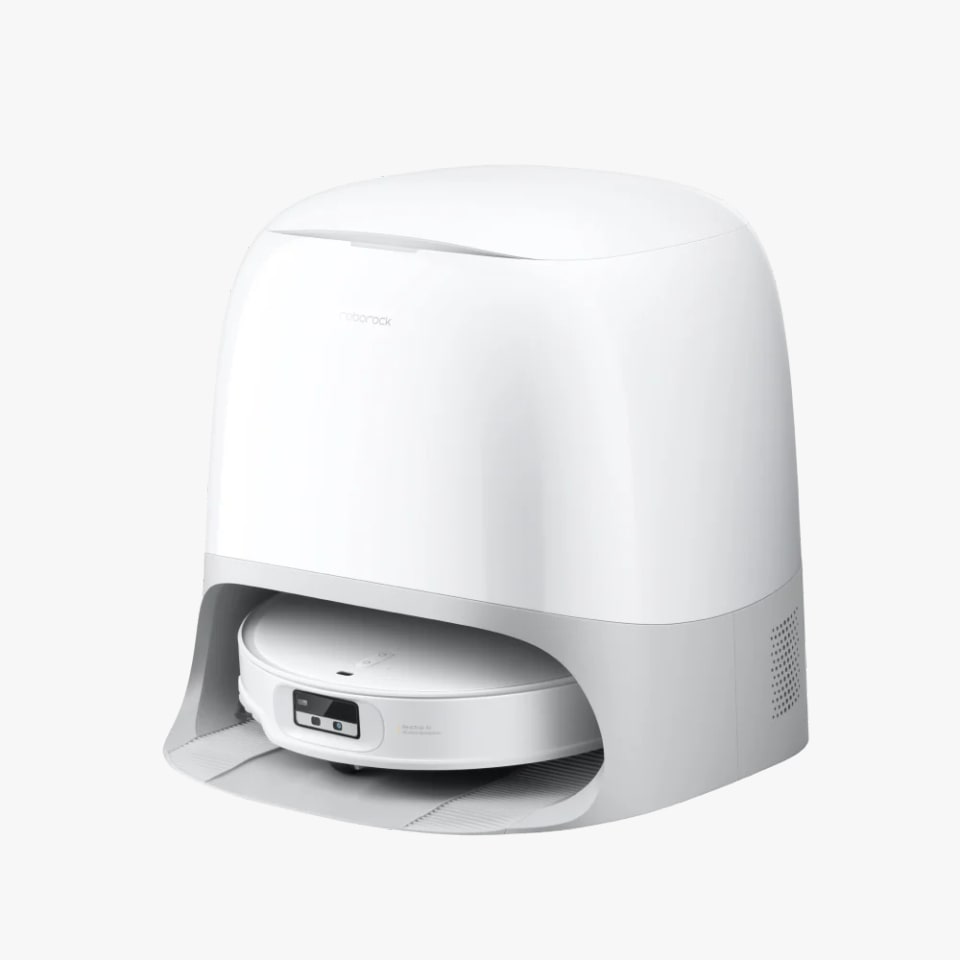Белый Roborock Qrevo CurvX с док-станцией